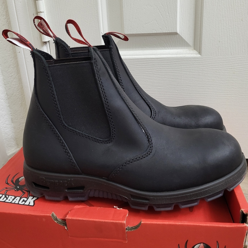 Redback black boots, Bobcat pull-on style,  size US 10.5